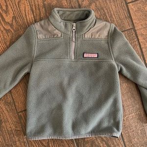 Vineyard Vines Harbor Fleece Shep Shirt Pullover Gray 4T